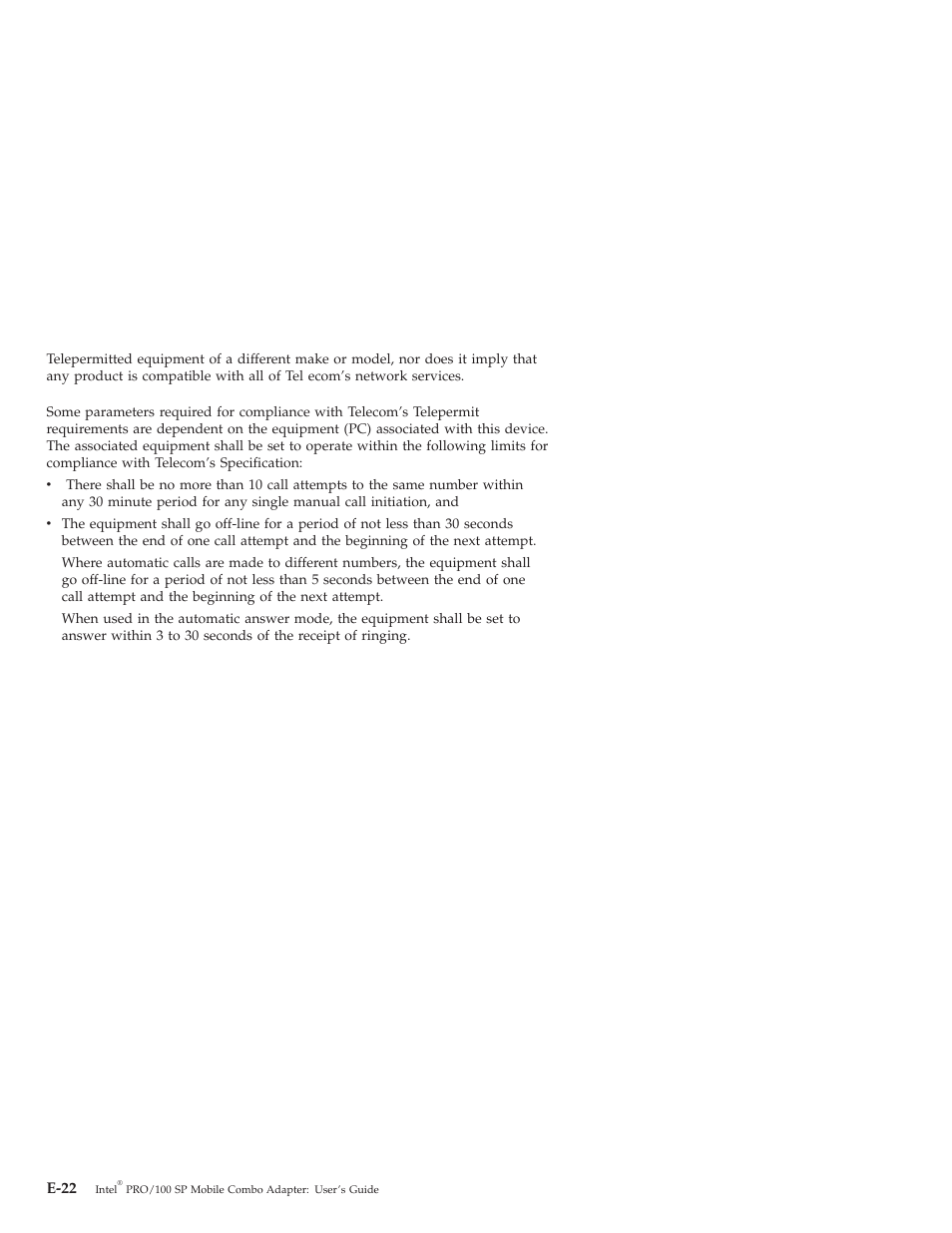 IBM MOBILE COMBO ADAPTER PRO/100 SP User Manual | Page 68 / 72