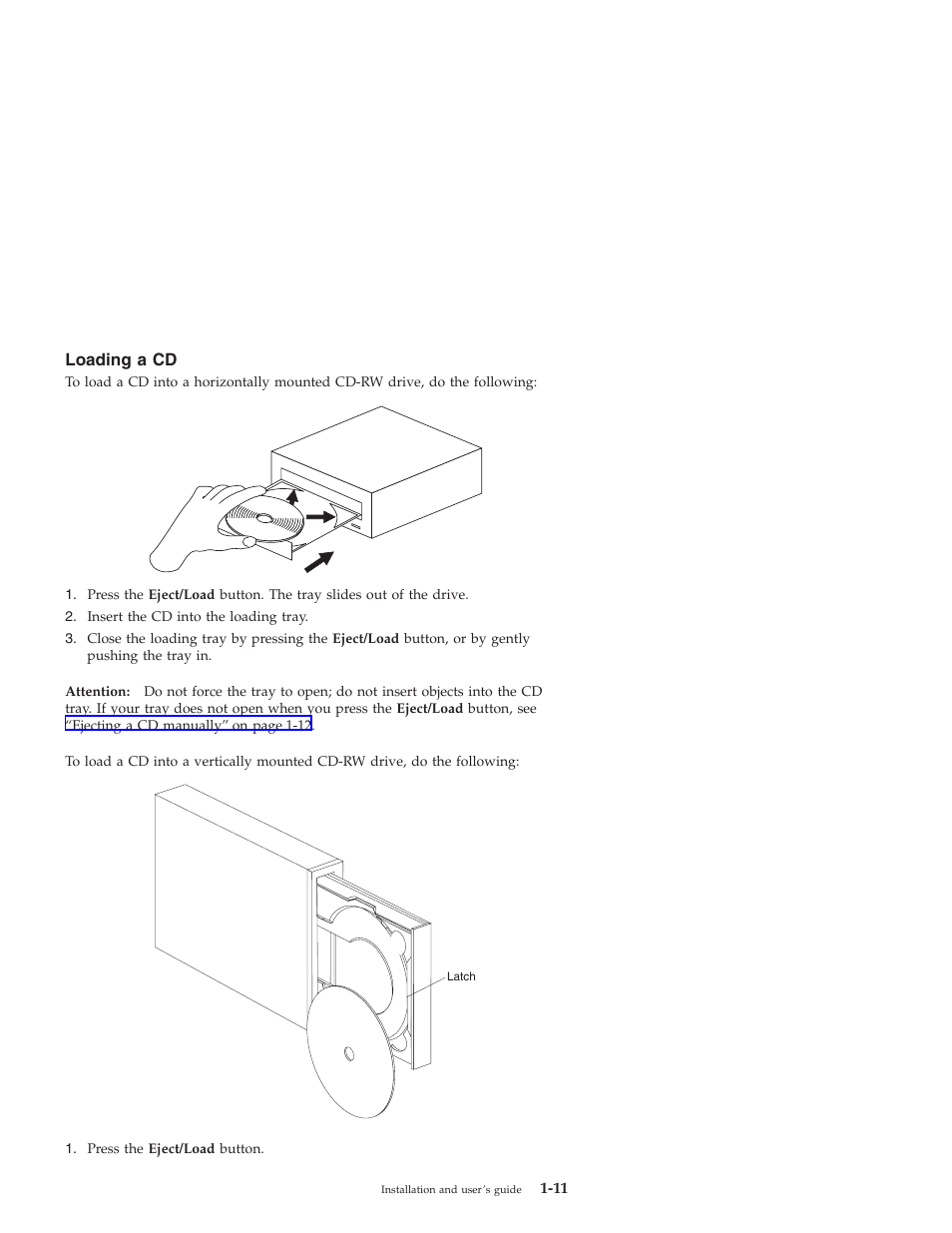 Loading a cd | IBM 22P6969 User Manual | Page 19 / 54