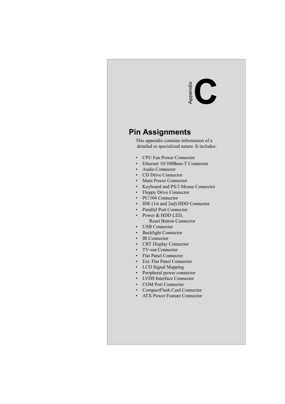 Appendix c pin assignments | IBM 100/10 User Manual | Page 129 / 162