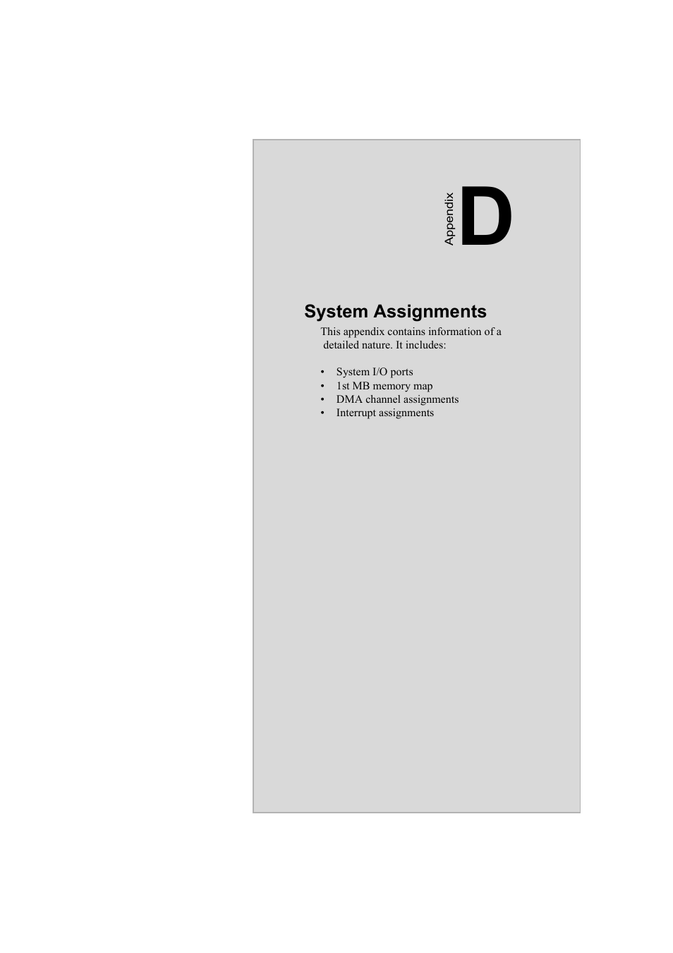 Appendix d system assignments | IBM 100/10 User Manual | Page 151 / 162