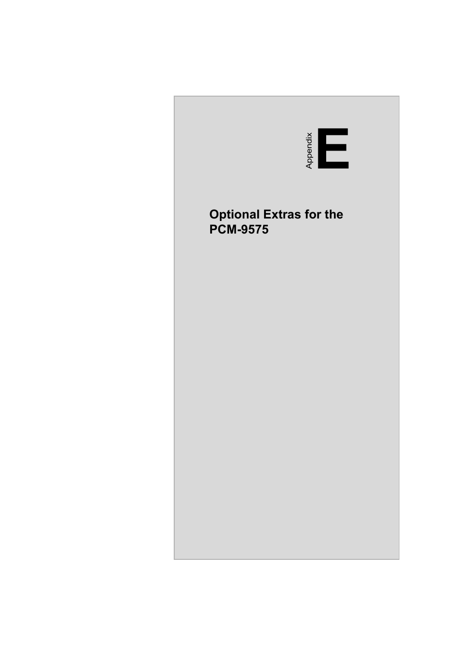Appendix e optional extras for the pcm-9575 | IBM 100/10 User Manual | Page 155 / 162