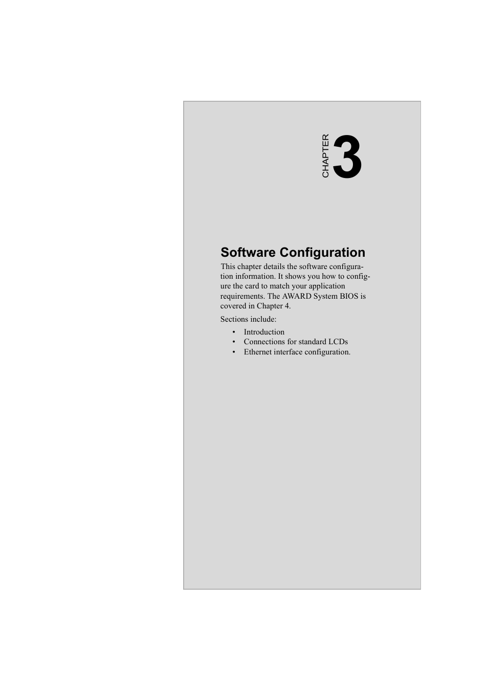 Chapter 3 software configuration, Chapter, 3 software configuration | IBM 100/10 User Manual | Page 35 / 162
