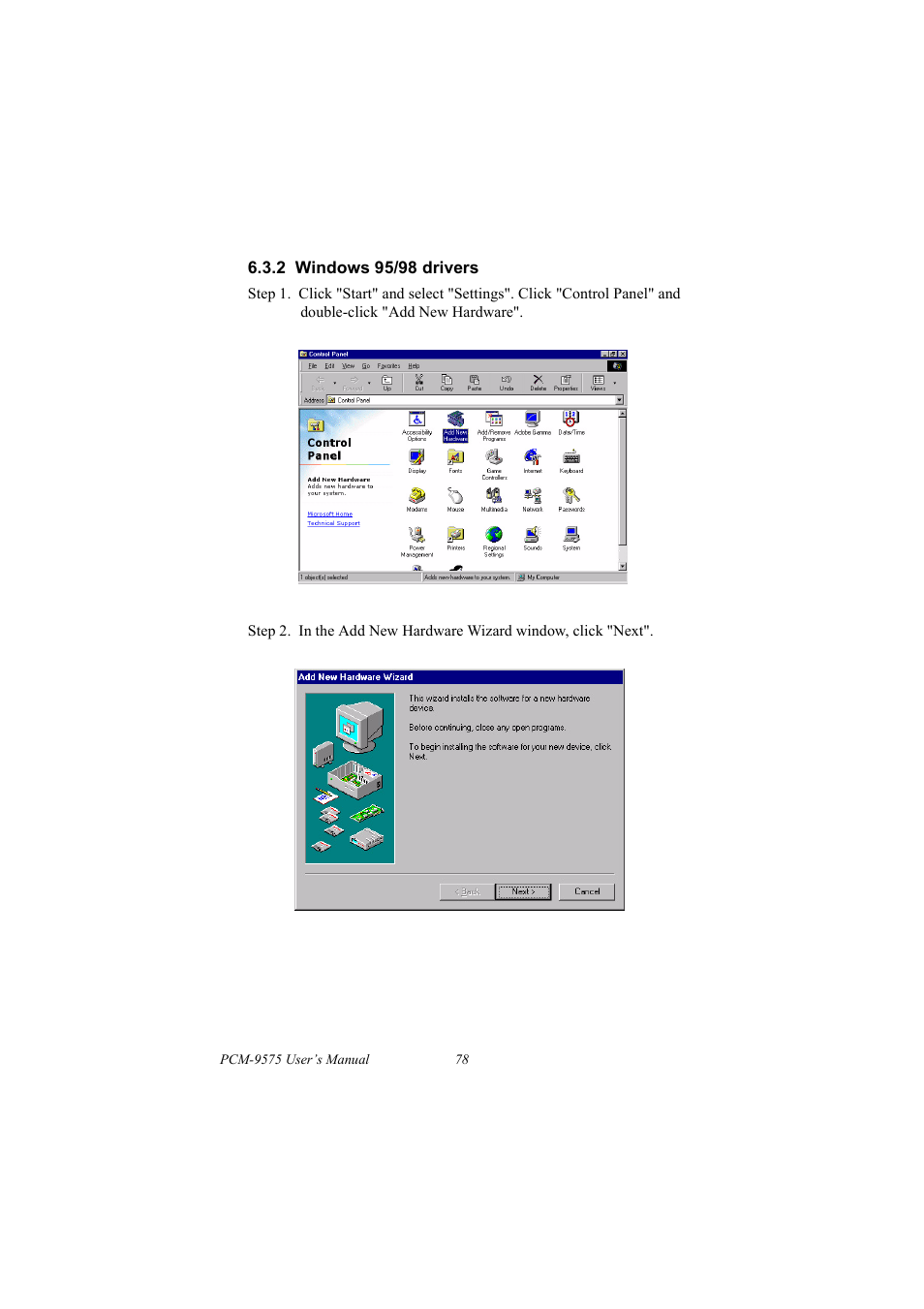 2 windows 95/98 drivers | IBM 100/10 User Manual | Page 88 / 162
