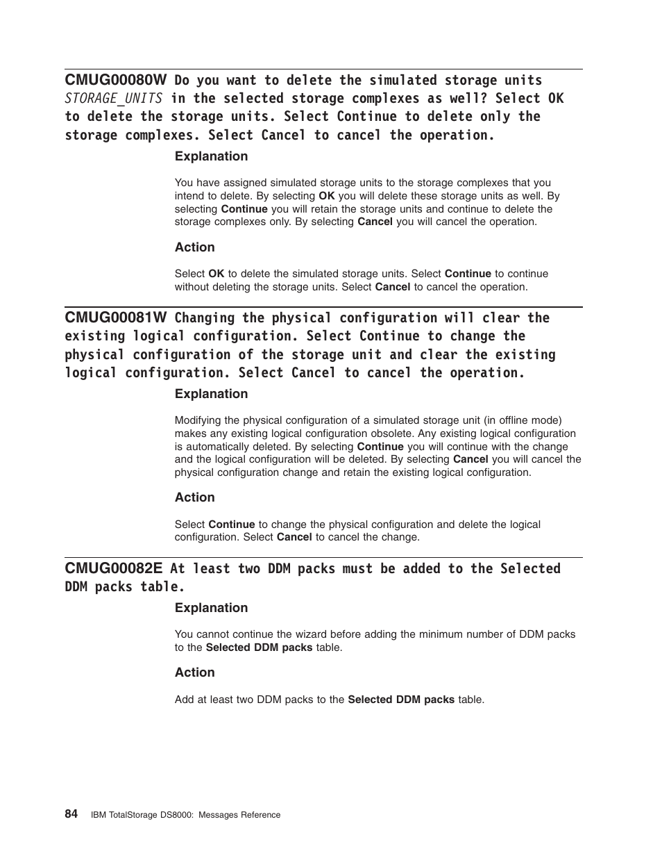 Want, Delete, Simulated | Storage, Units, Storage_units, Selected, Complexes, Well, Select | IBM TOTAL STORAGE DS8000 User Manual | Page 104 / 374