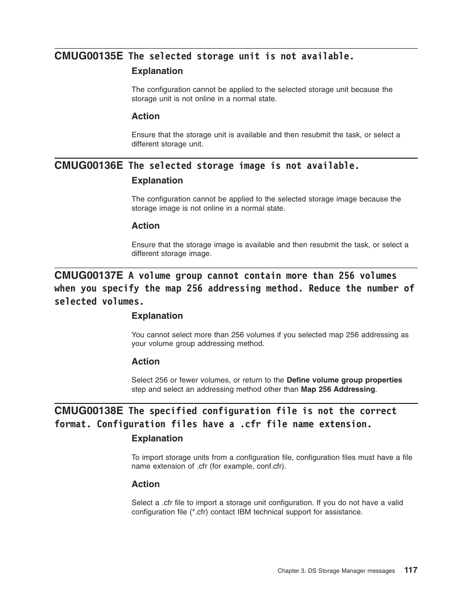 Selected, Storage, Unit | Available, Image, Volume, Group, Cannot, Contain, More | IBM TOTAL STORAGE DS8000 User Manual | Page 137 / 374