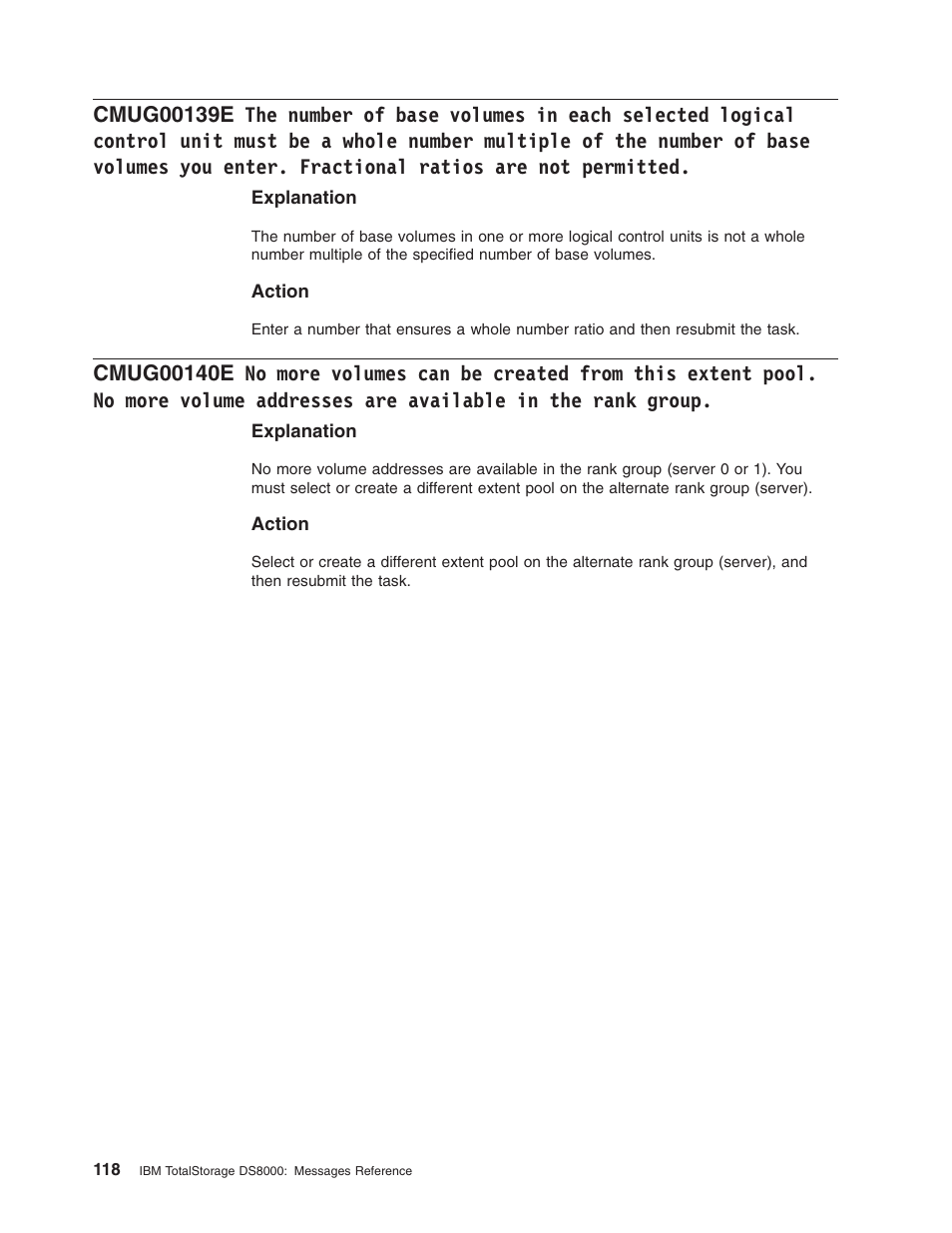 Number, Base, Volumes | Each, Selected, Logical, Control, Unit, Must, Whole | IBM TOTAL STORAGE DS8000 User Manual | Page 138 / 374