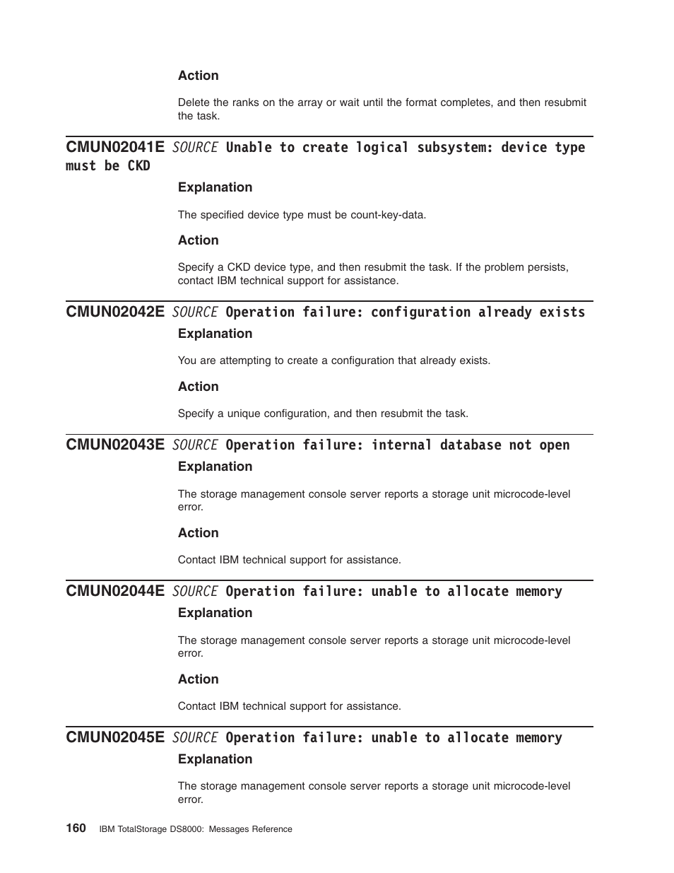 Source, Unable, Create | Logical, Subsystem, Device, Type, Must, Operation, Failure | IBM TOTAL STORAGE DS8000 User Manual | Page 180 / 374