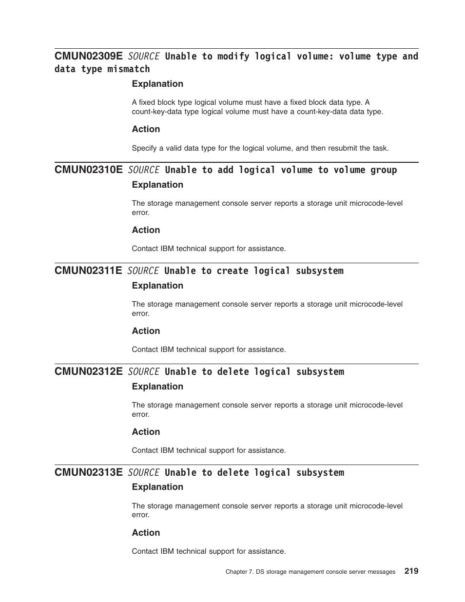 Source, Unable, Modify | Logical, Volume, Type, Data, Mismatch, Group, Create | IBM TOTAL STORAGE DS8000 User Manual | Page 239 / 374