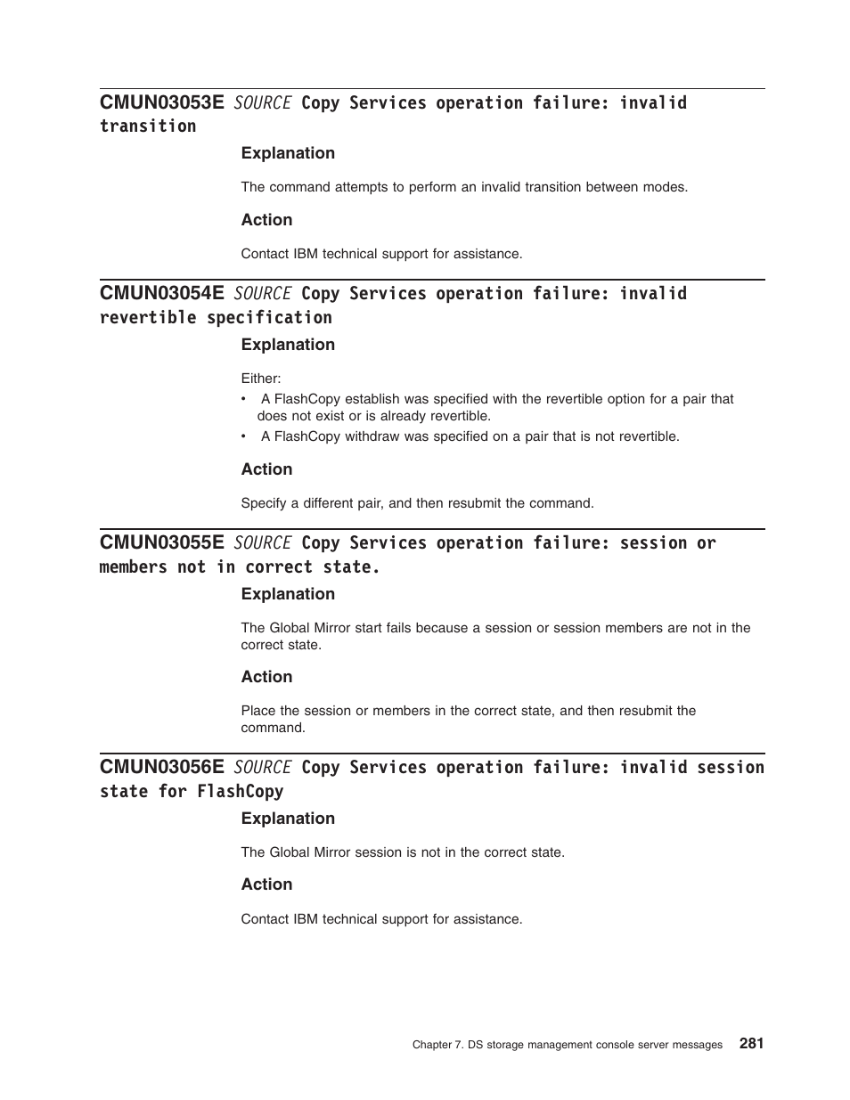 Source, Copy, Services | Operation, Failure, Invalid, Transition, Revertible, Specification, Session | IBM TOTAL STORAGE DS8000 User Manual | Page 301 / 374
