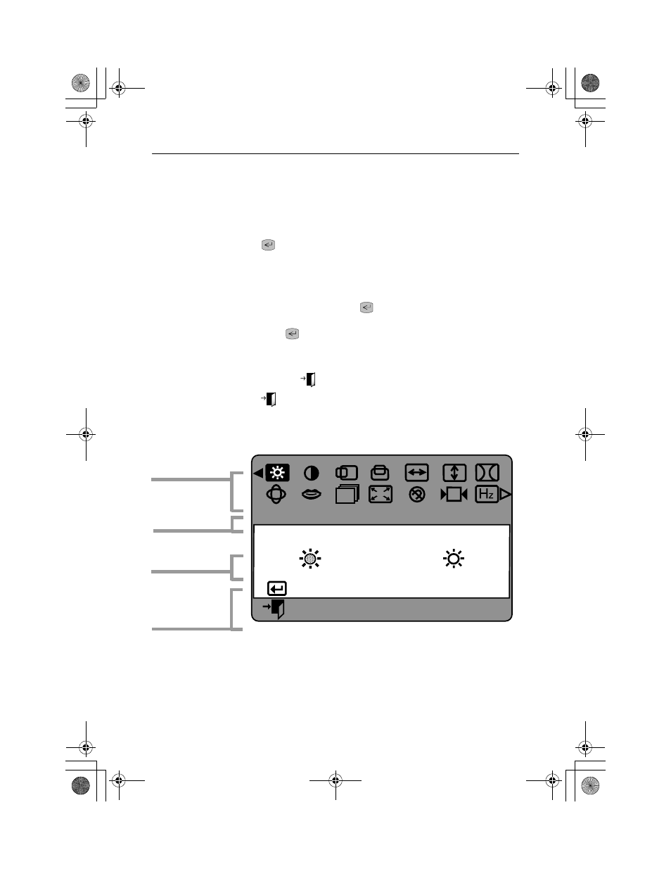 Operation, Brightness, Access function exit menu | IBM 31P6241 User Manual | Page 6 / 41