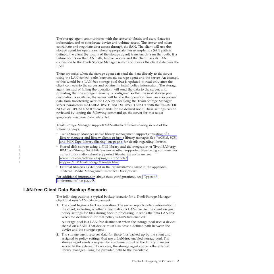 Lan-free client data backup scenario, Lan-free, Client | Data, Backup, Scenario | IBM TIVOLI SC32-0129-00 User Manual | Page 21 / 82