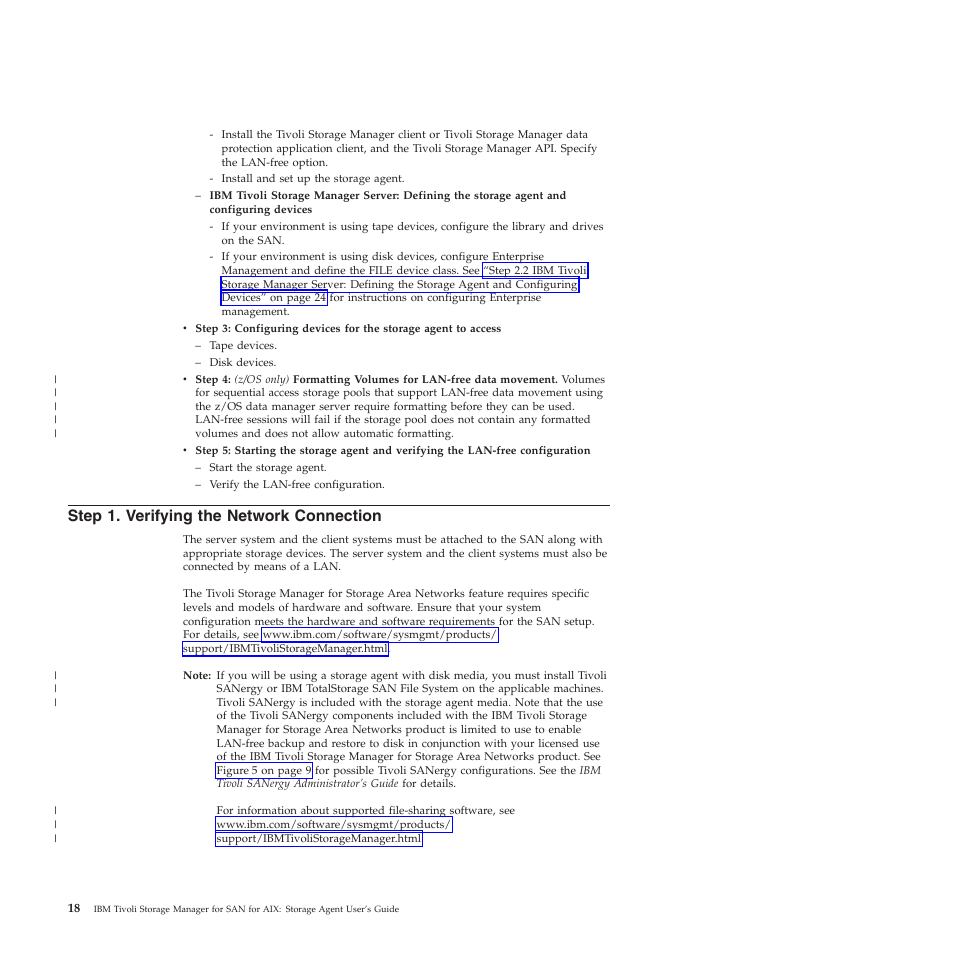 Step 1. verifying the network connection, Step, Verifying | Network, Connection | IBM TIVOLI SC32-0129-00 User Manual | Page 36 / 82