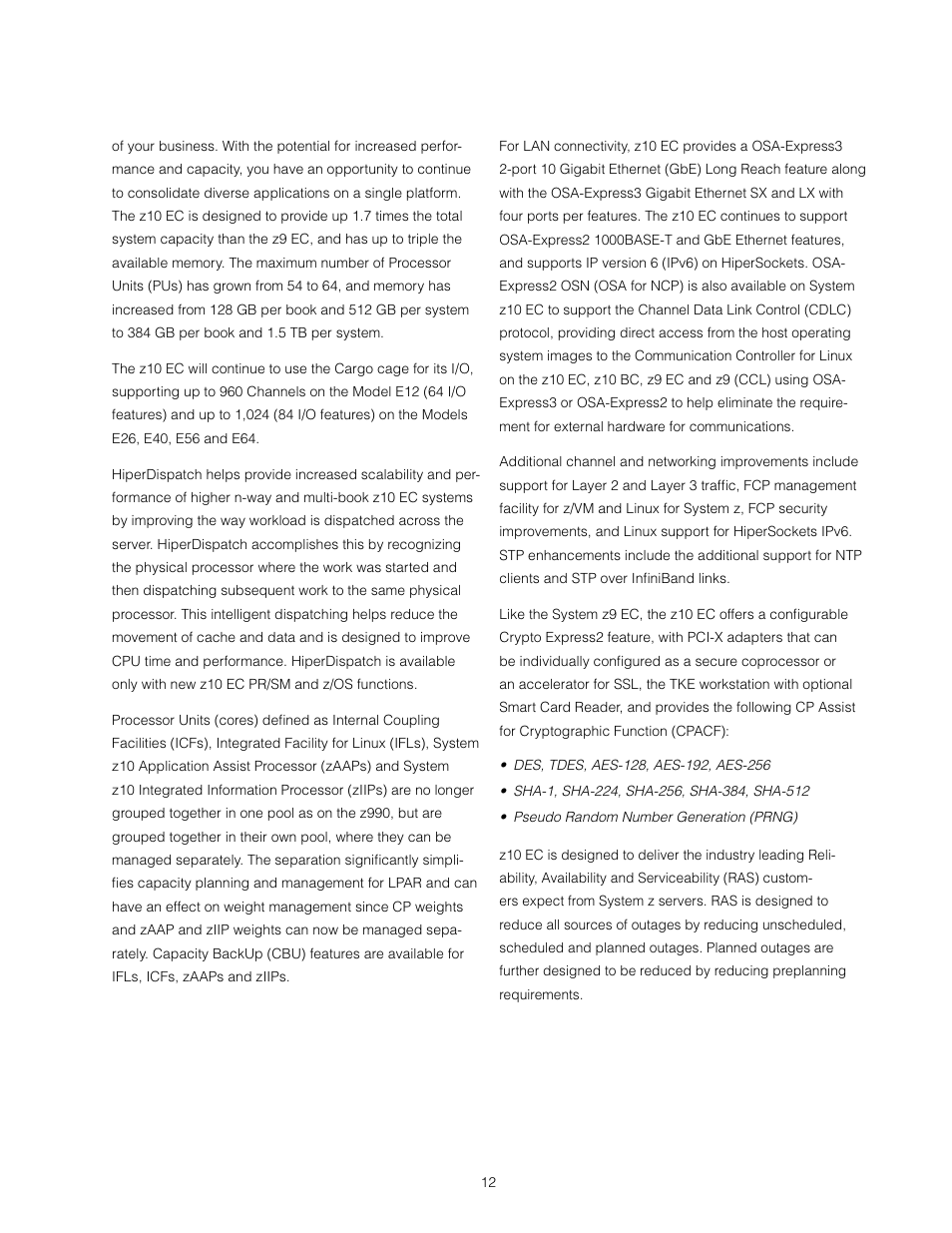 IBM Z10 EC User Manual | Page 12 / 67