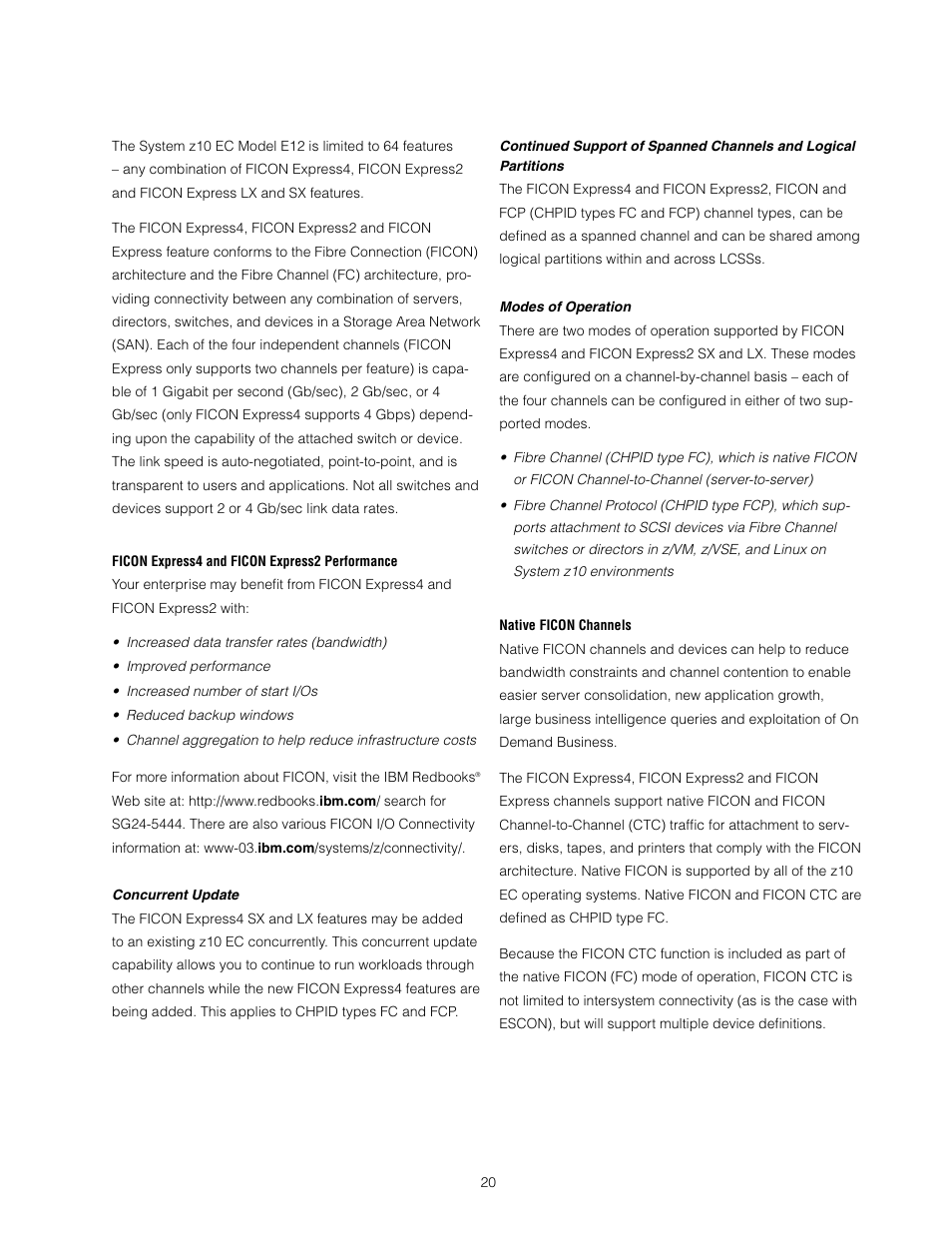 IBM Z10 EC User Manual | Page 20 / 67