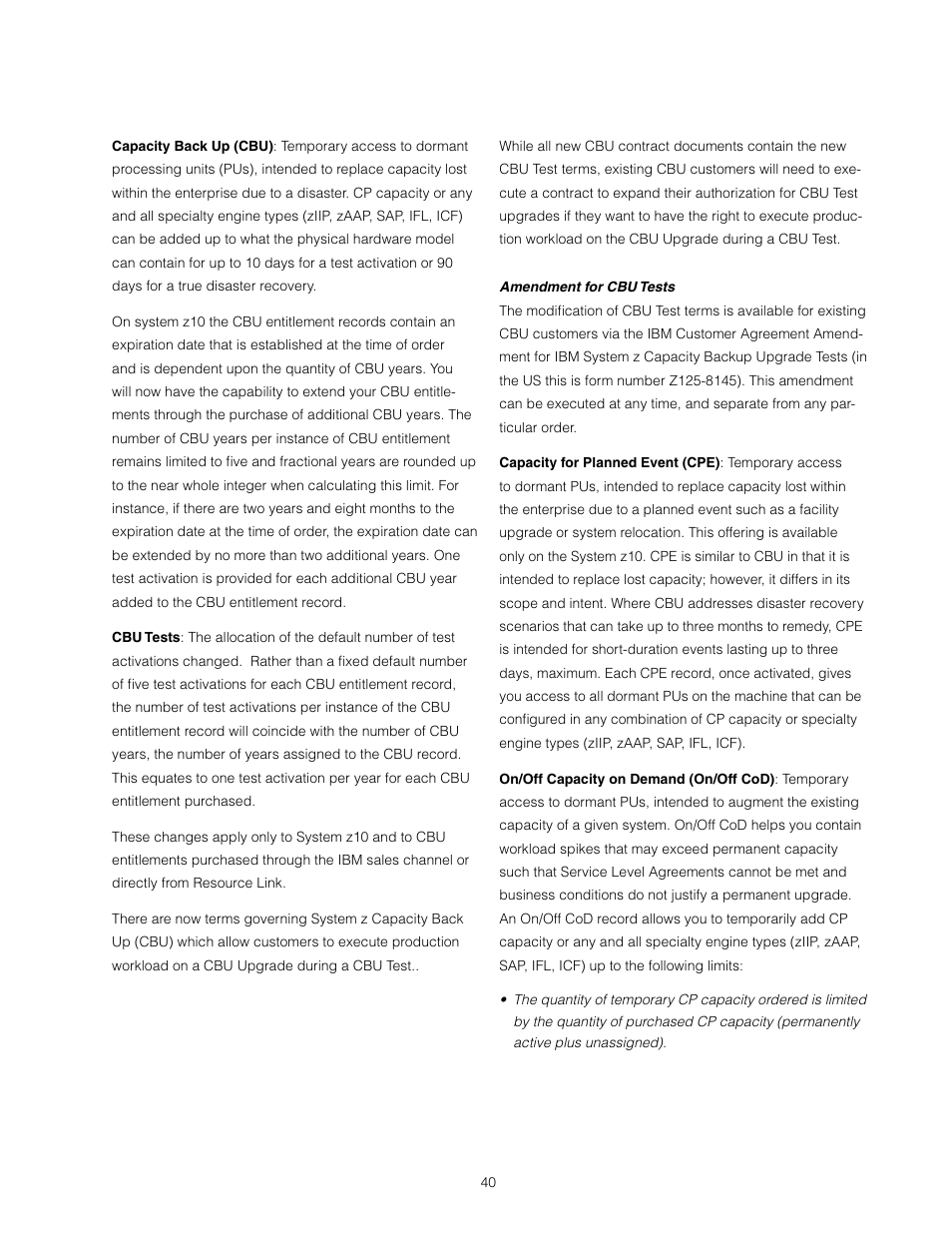 IBM Z10 EC User Manual | Page 40 / 67