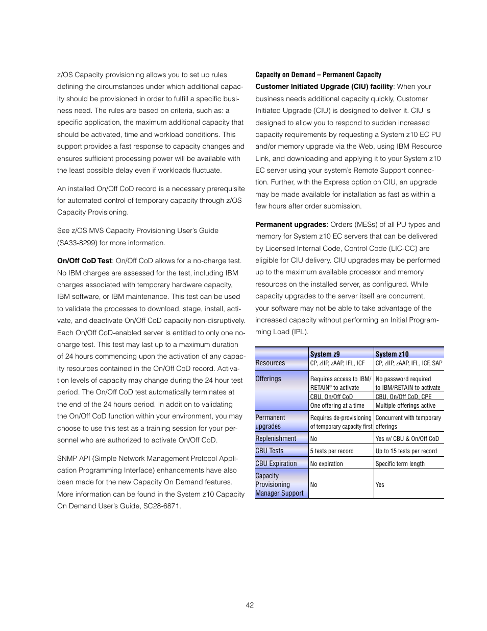 IBM Z10 EC User Manual | Page 42 / 67