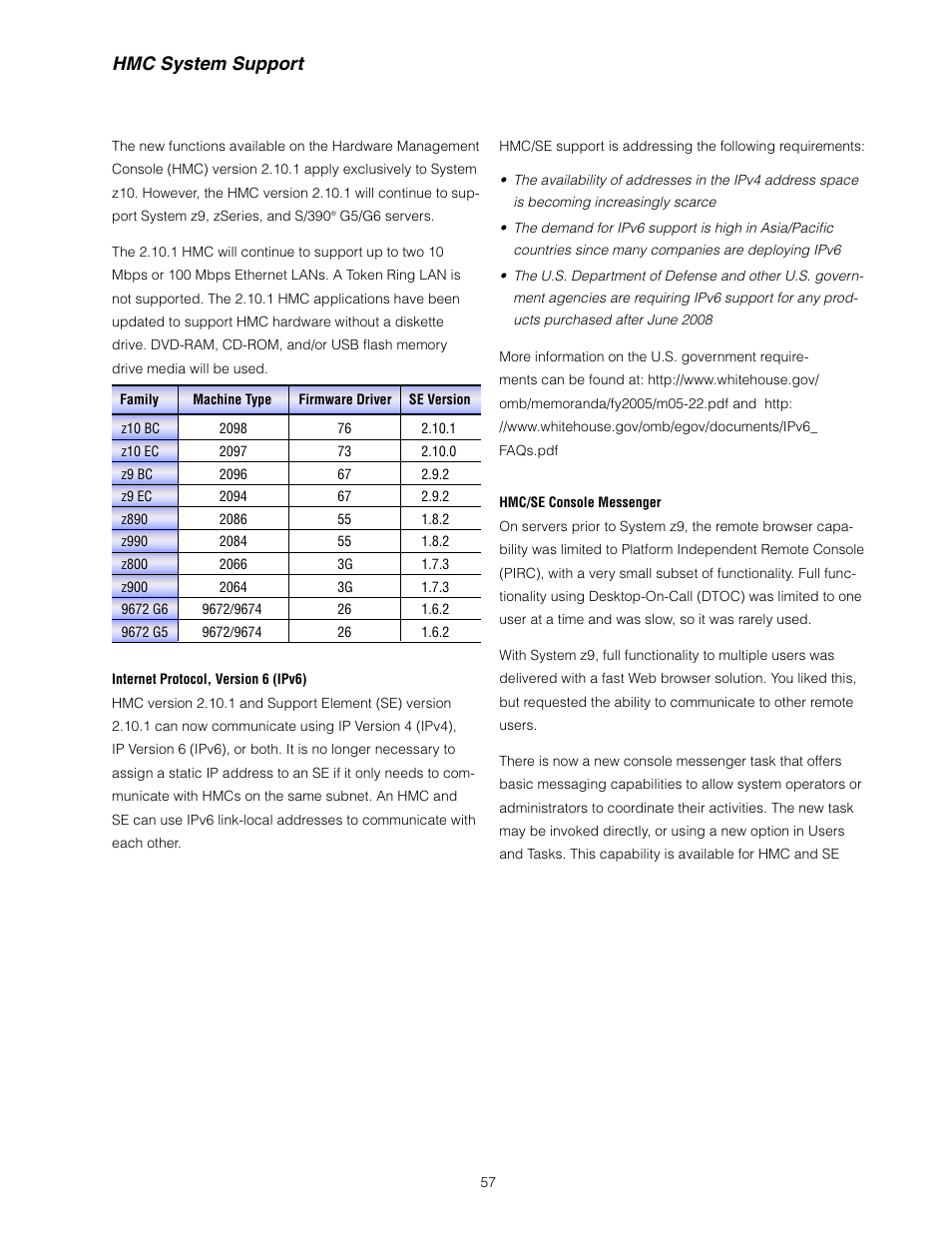Hmc system support | IBM Z10 EC User Manual | Page 57 / 67
