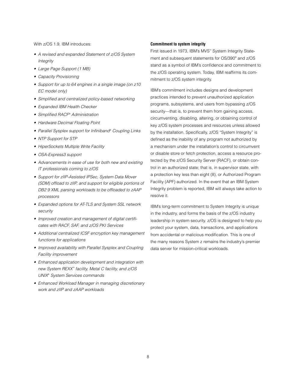 IBM Z10 EC User Manual | Page 8 / 67