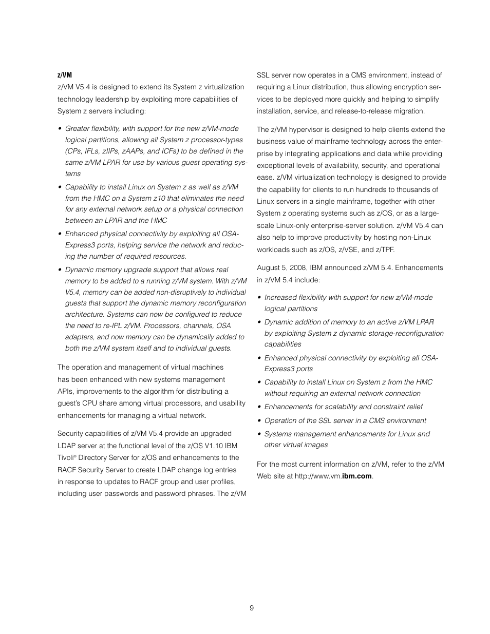 IBM Z10 EC User Manual | Page 9 / 67