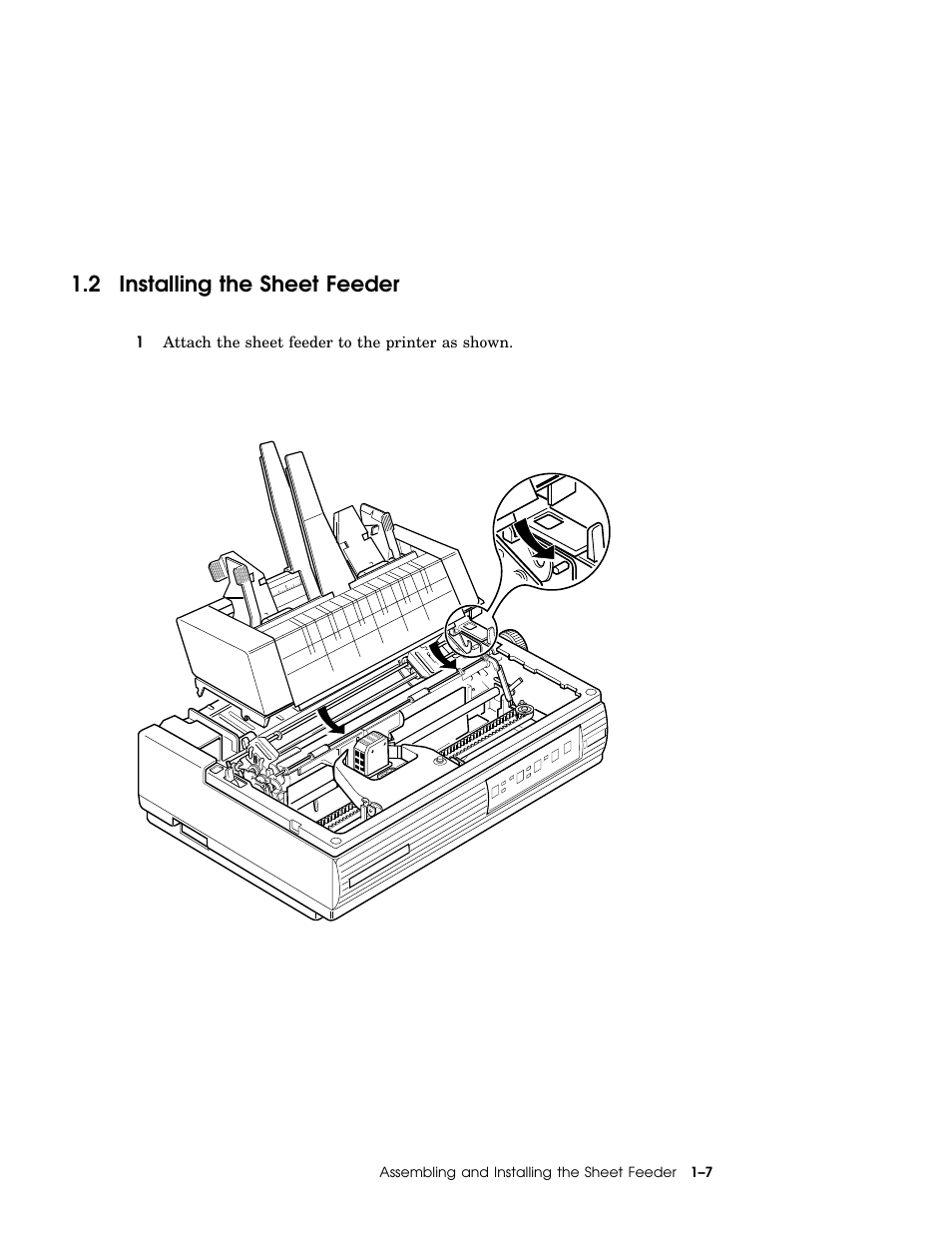 2 installing the sheet feeder | IBM LA75P User Manual | Page 13 / 30