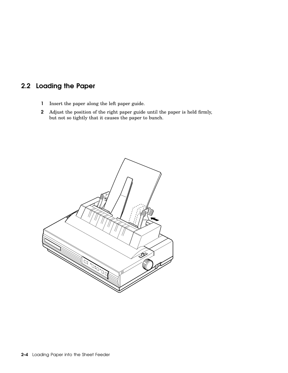 2 loading the paper | IBM LA75P User Manual | Page 18 / 30