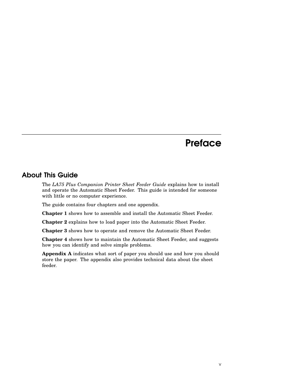 Preface, About this guide | IBM LA75P User Manual | Page 5 / 30