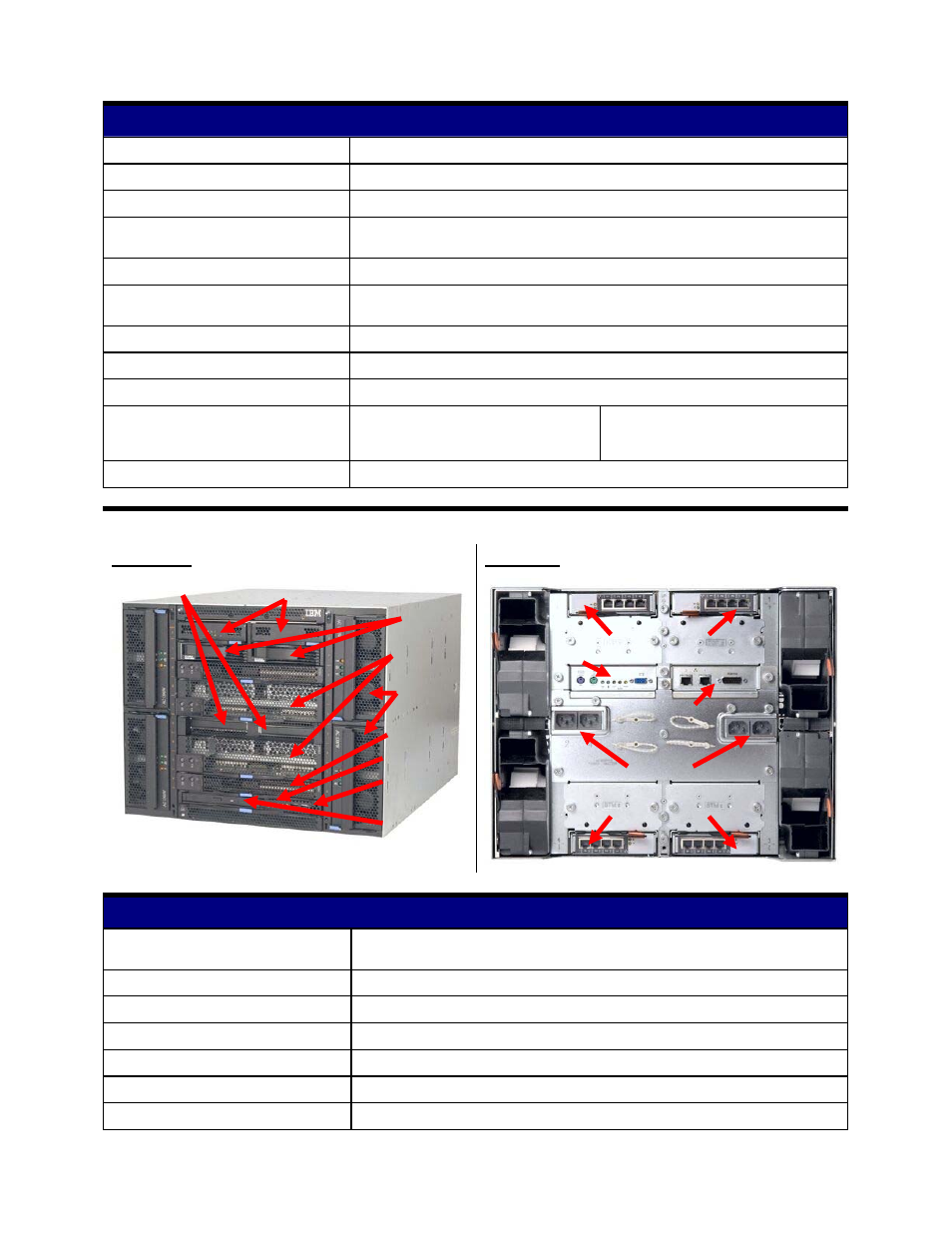 Bladecenter t chassis images, Bladecenter h chassis specifications, Bladecenter t chassis specifications | IBM E User Manual | Page 23 / 40