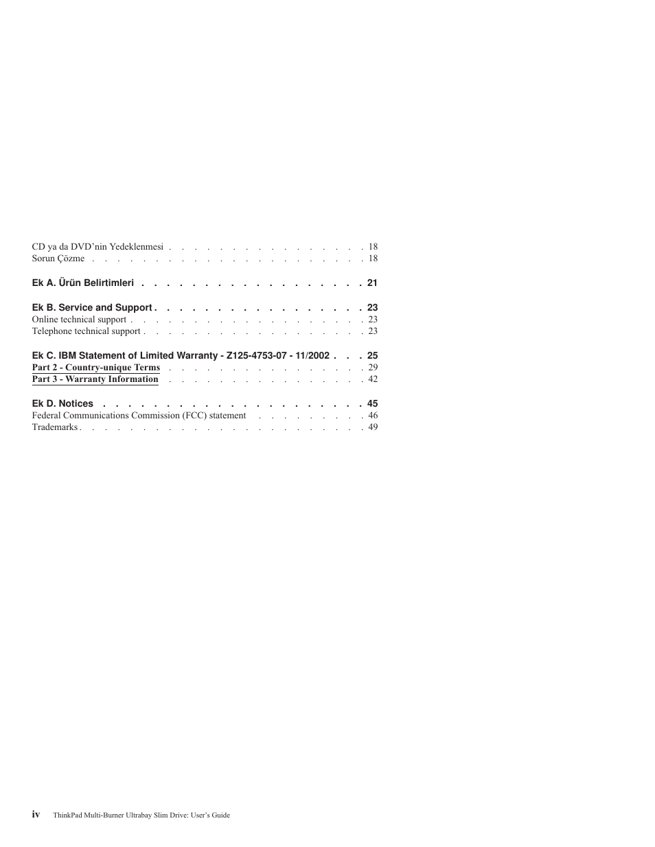 IBM ThinkPad 73P3297 User Manual | Page 6 / 66