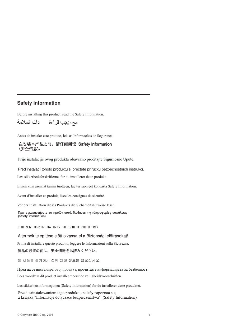 Safety information, Safety, Information | IBM ThinkPad 73P3297 User Manual | Page 7 / 66