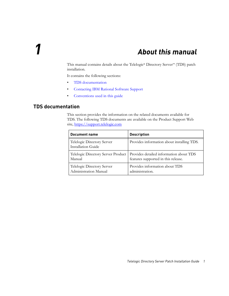 About this manual | IBM Telelogic Directory Server User Manual | Page 5 / 26