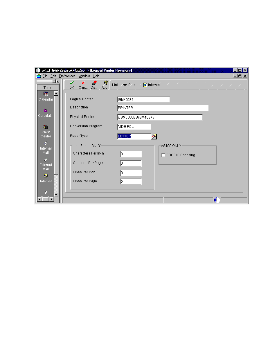 4 adding a logical printer, 5 adding a default logical printer | IBM J.D. EDWARDS' ONEWORLD B73.3 User Manual | Page 167 / 344