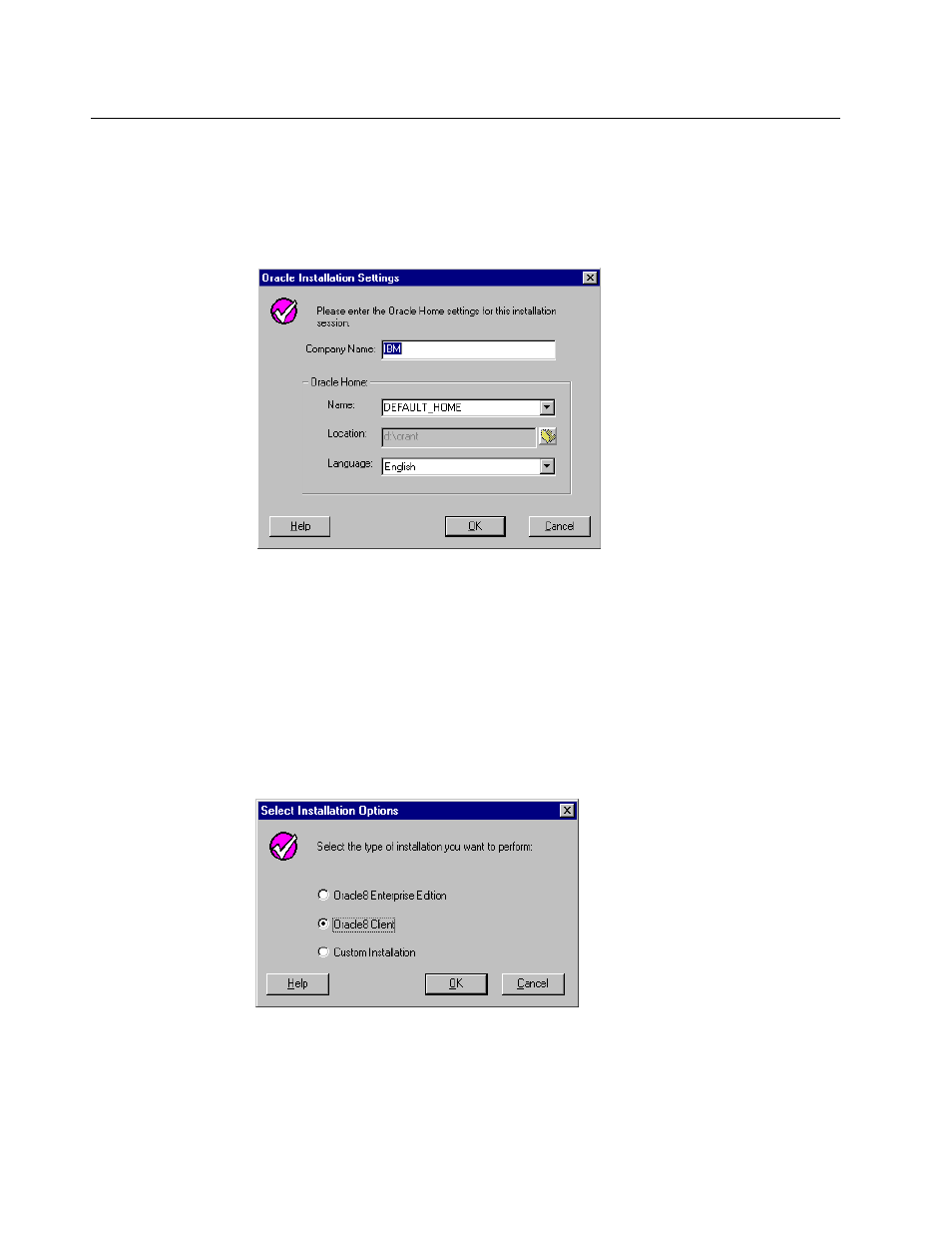 7 installing oracle8 client | IBM J.D. EDWARDS' ONEWORLD B73.3 User Manual | Page 174 / 344