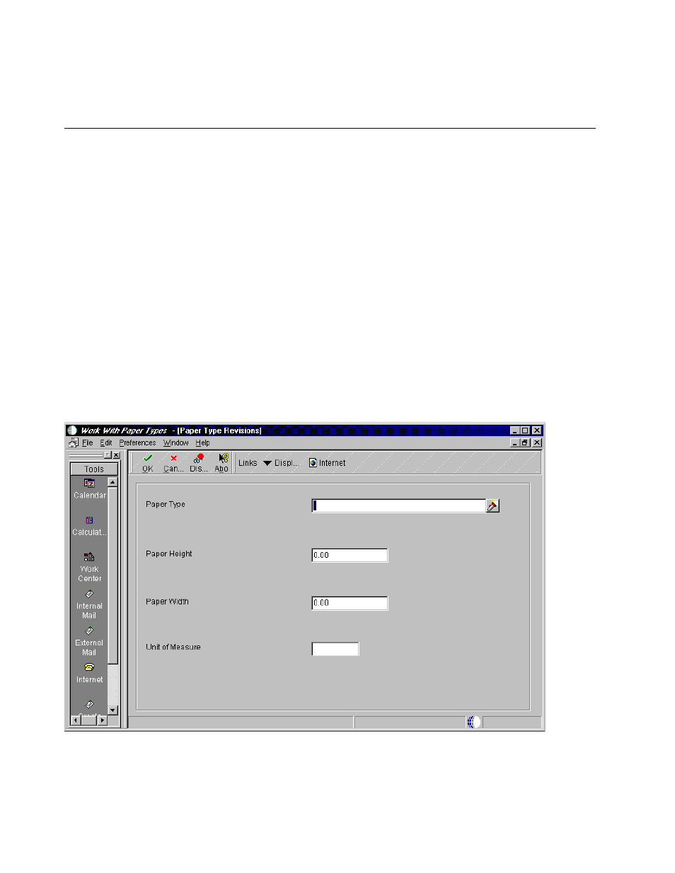 1 adding a paper type | IBM J.D. EDWARDS' ONEWORLD B73.3 User Manual | Page 250 / 344