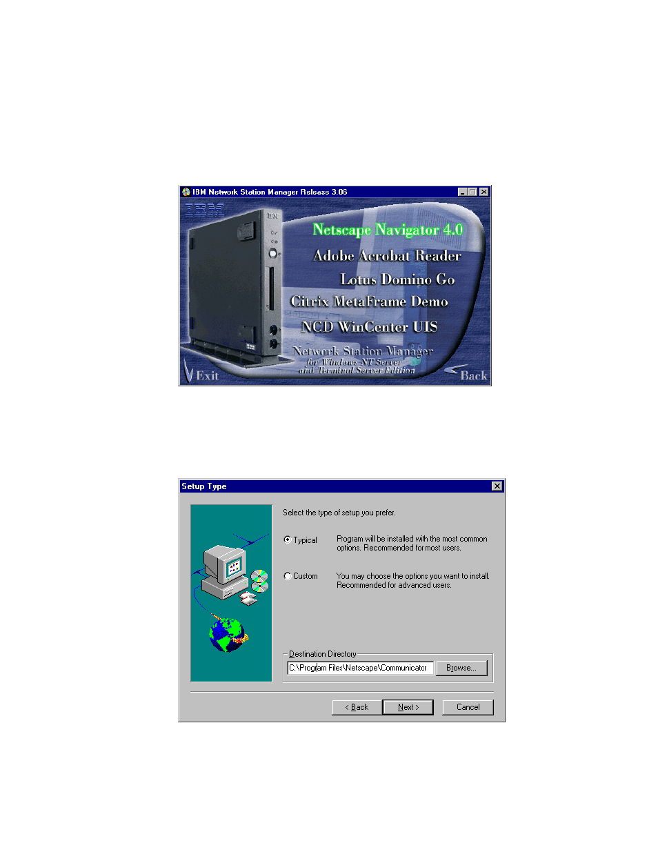 1 installation of netscape navigator 4.0 | IBM J.D. EDWARDS' ONEWORLD B73.3 User Manual | Page 268 / 344