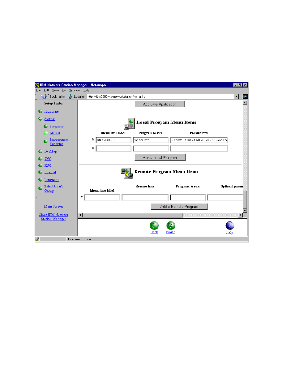 2 workstation client setup | IBM J.D. EDWARDS' ONEWORLD B73.3 User Manual | Page 293 / 344