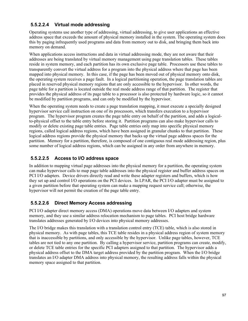 4 virtual mode addressing, 5 access to i/o address space, 6 direct memory access addressing | IBM Novell 10 SP1 EAL4 User Manual | Page 109 / 246