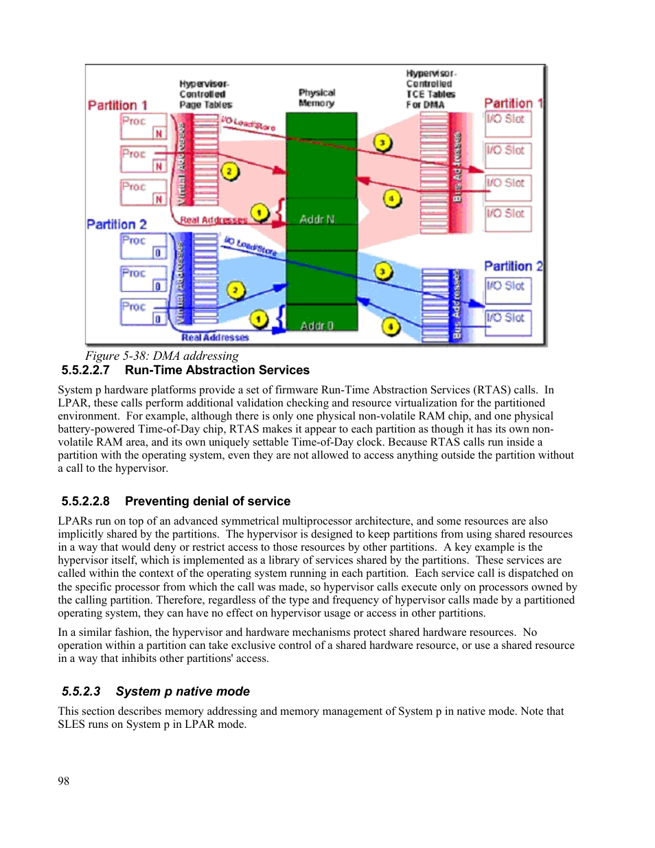 7 run-time abstraction services, 8 preventing denial of service, 3 system p native mode | IBM Novell 10 SP1 EAL4 User Manual | Page 110 / 246