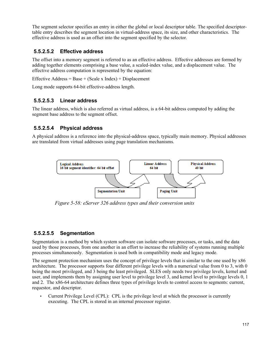 2 effective address, 3 linear address, 4 physical address | 5 segmentation | IBM Novell 10 SP1 EAL4 User Manual | Page 129 / 246