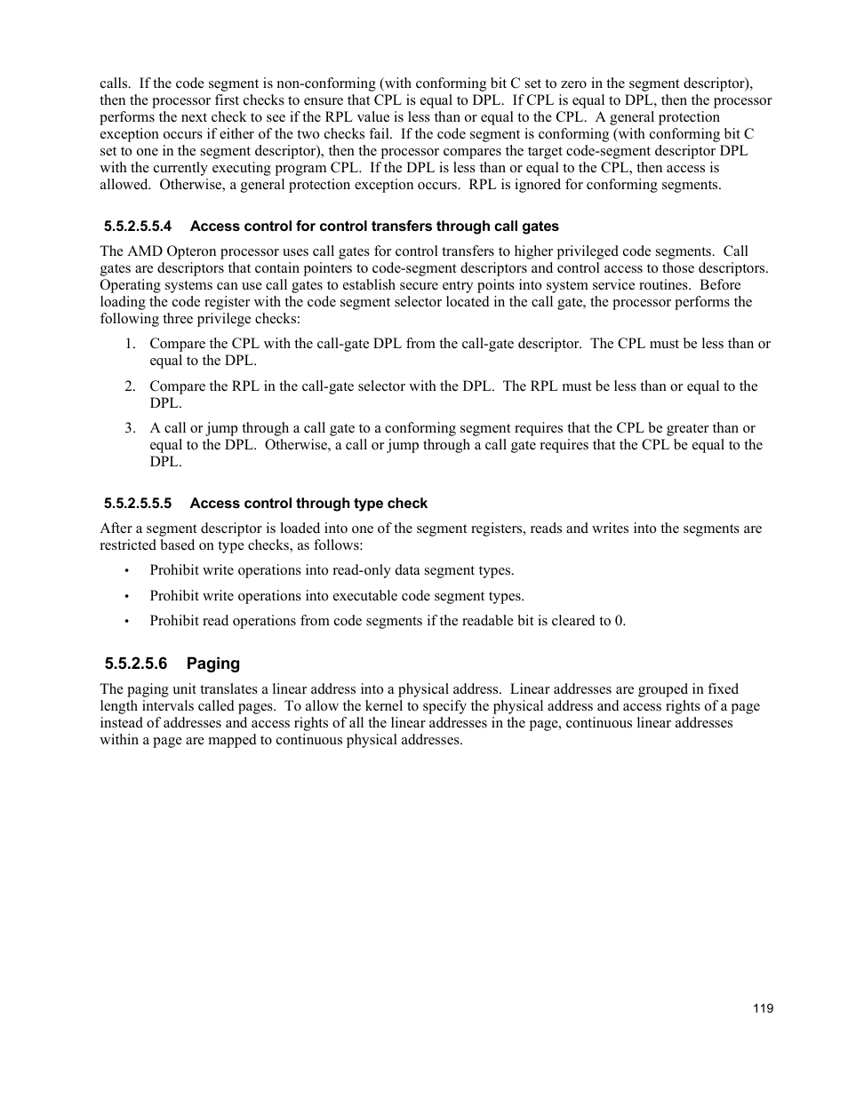 5 access control through type check, 6 paging | IBM Novell 10 SP1 EAL4 User Manual | Page 131 / 246
