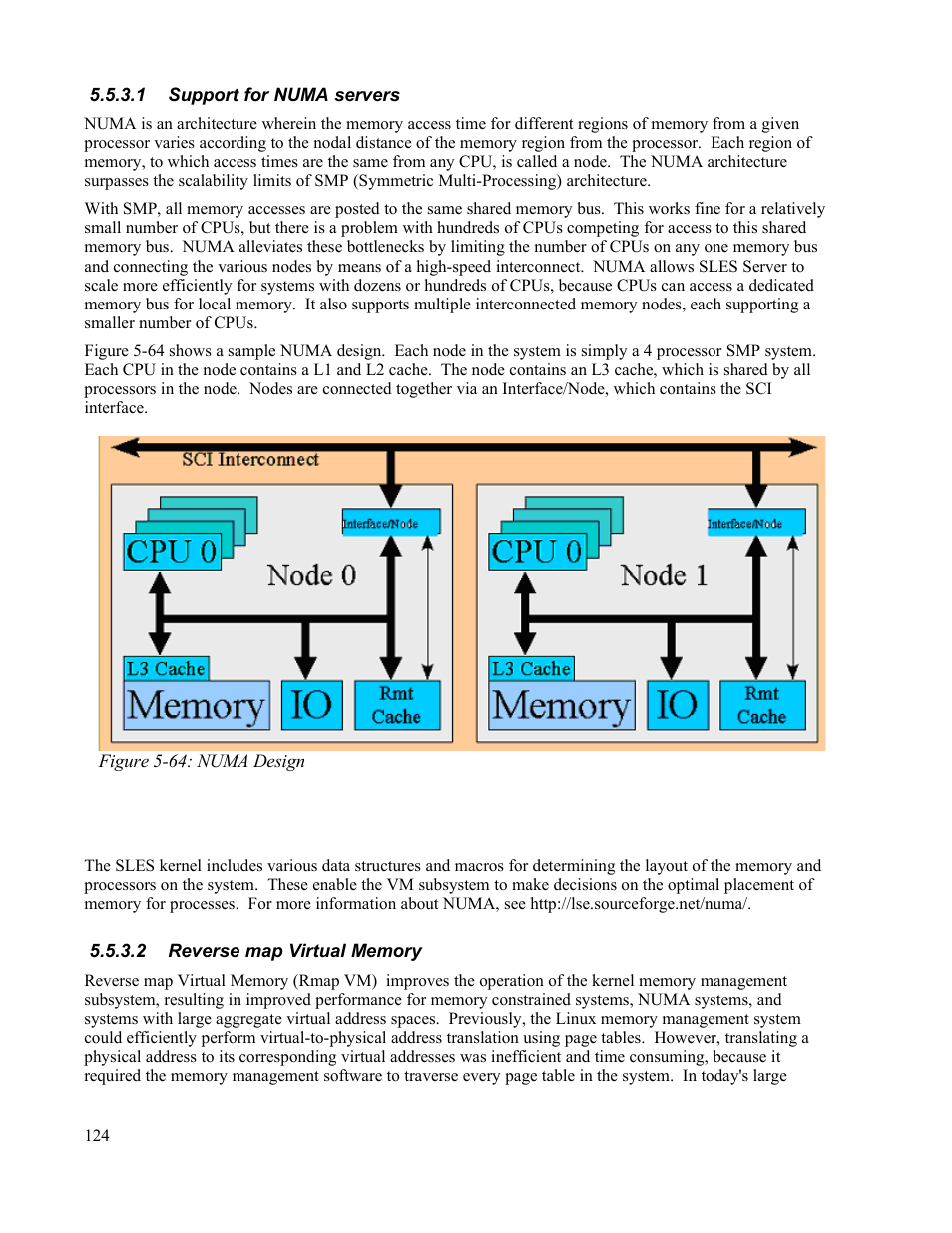 1 support for numa servers, 2 reverse map virtual memory | IBM Novell 10 SP1 EAL4 User Manual | Page 136 / 246