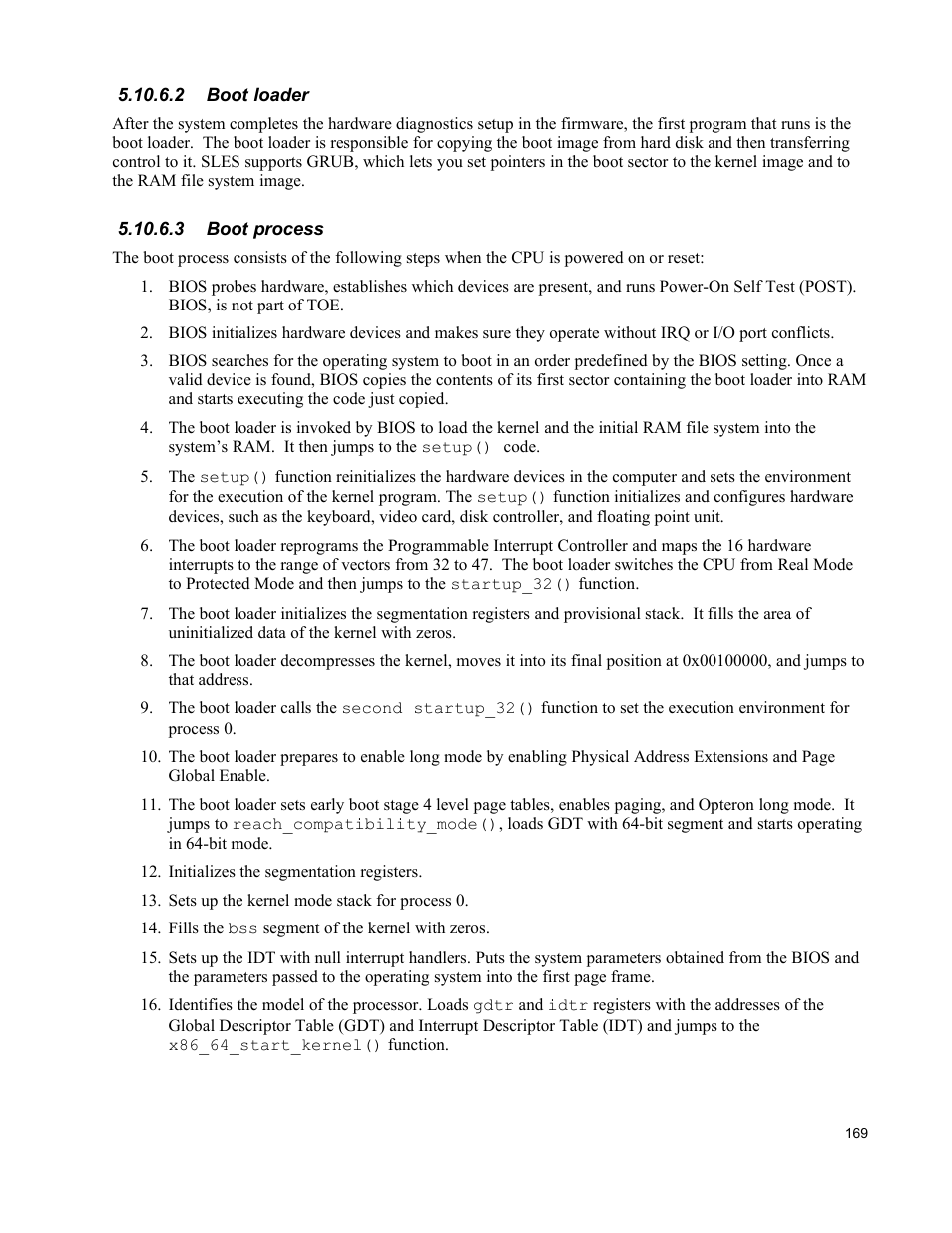 2 boot loader, 3 boot process | IBM Novell 10 SP1 EAL4 User Manual | Page 181 / 246
