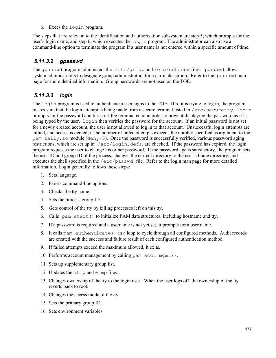 2 gpasswd, 3 login | IBM Novell 10 SP1 EAL4 User Manual | Page 189 / 246