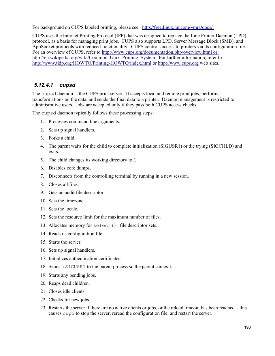 1 cupsd | IBM Novell 10 SP1 EAL4 User Manual | Page 205 / 246