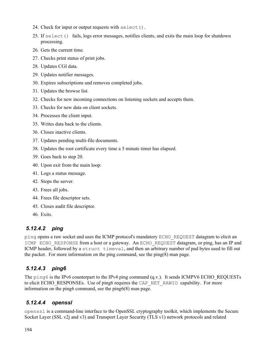 2 ping, 3 ping6, 4 openssl | IBM Novell 10 SP1 EAL4 User Manual | Page 206 / 246