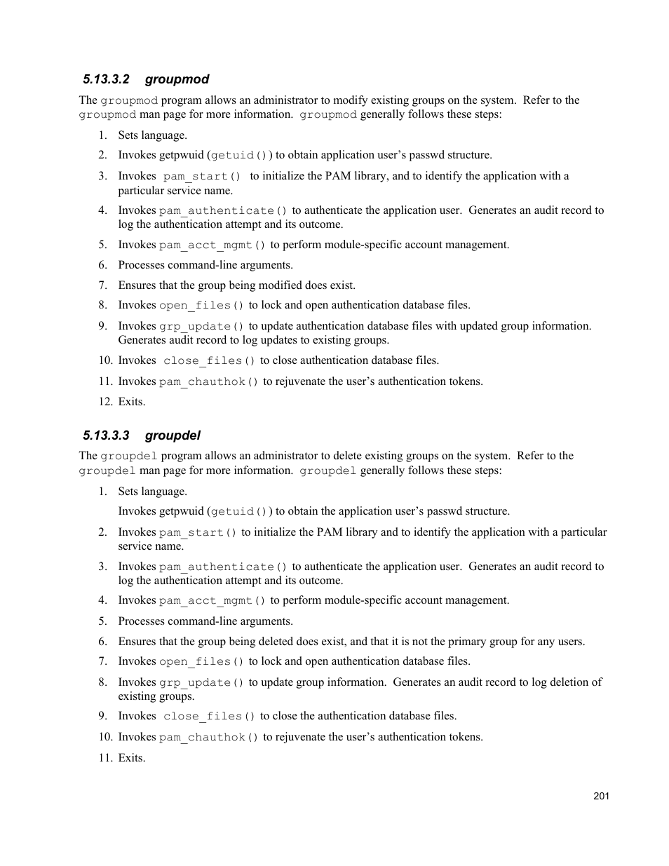 2 groupmod, 3 groupdel | IBM Novell 10 SP1 EAL4 User Manual | Page 213 / 246