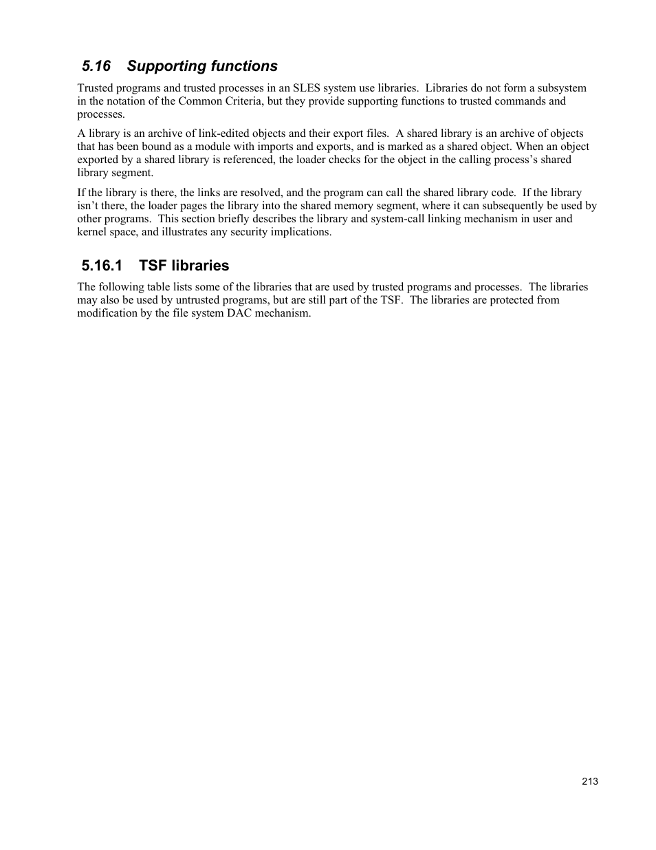 16 supporting functions, 1 tsf libraries | IBM Novell 10 SP1 EAL4 User Manual | Page 225 / 246