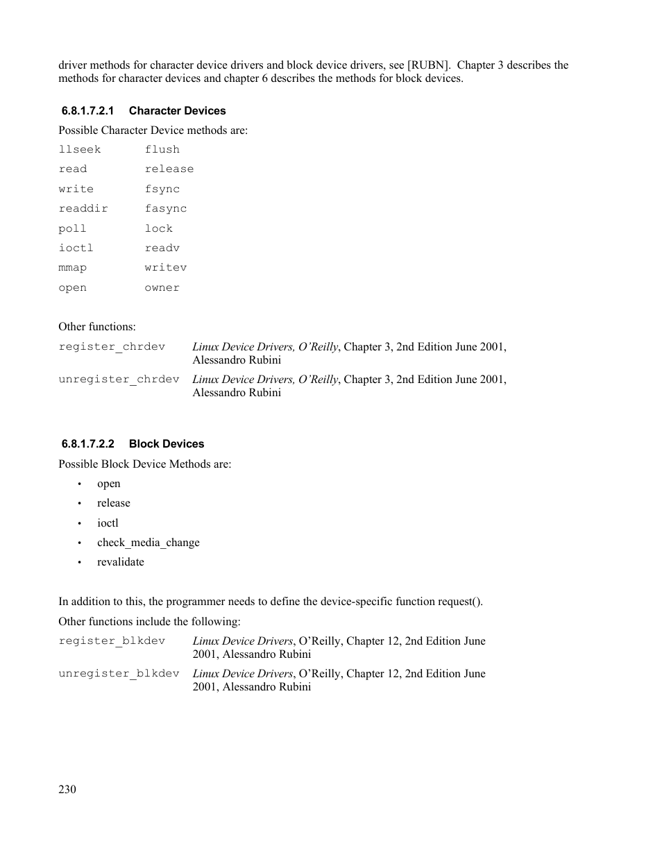 1 character devices, 2 block devices | IBM Novell 10 SP1 EAL4 User Manual | Page 242 / 246
