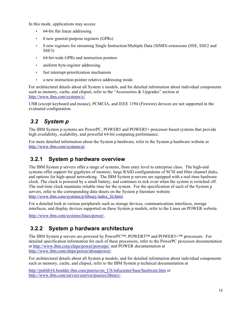 2 system p, 1 system p hardware overview, 2 system p hardware architecture | IBM Novell 10 SP1 EAL4 User Manual | Page 25 / 246