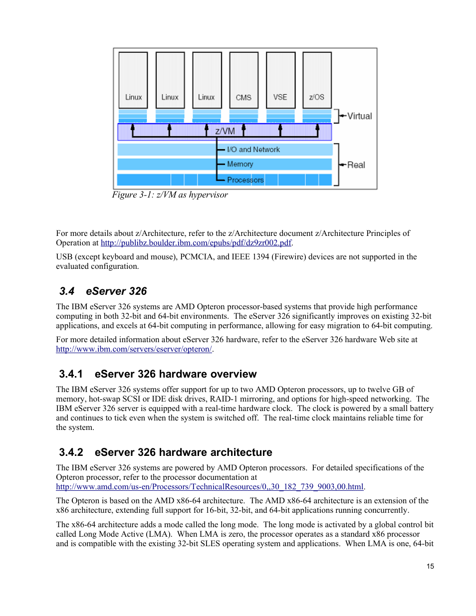4 eserver 326, 1 eserver 326 hardware overview, 2 eserver 326 hardware architecture | IBM Novell 10 SP1 EAL4 User Manual | Page 27 / 246