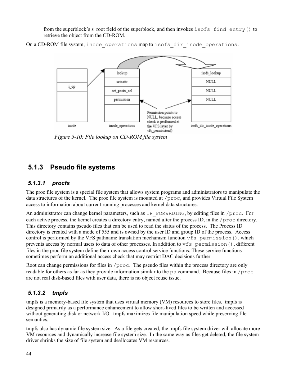 3 pseudo file systems, 1 procfs, 2 tmpfs | IBM Novell 10 SP1 EAL4 User Manual | Page 56 / 246